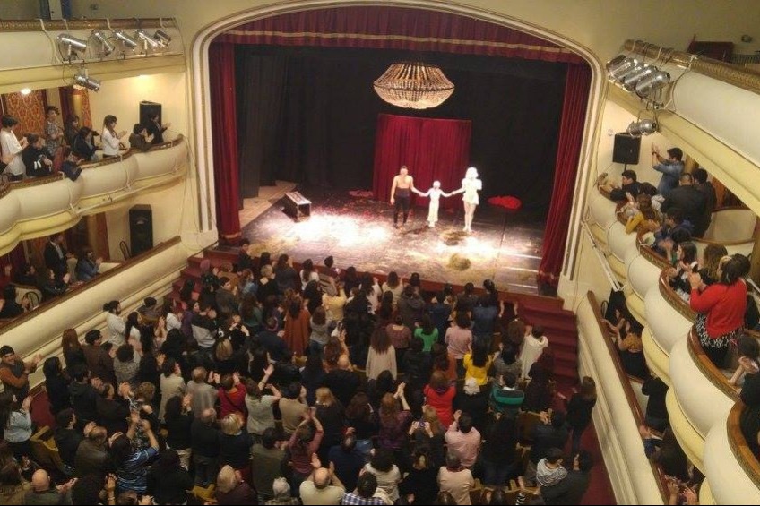 Concerto pour deux clowns se presentó a sala llena en el Teatro Español de Trelew, provincia de Chubut.